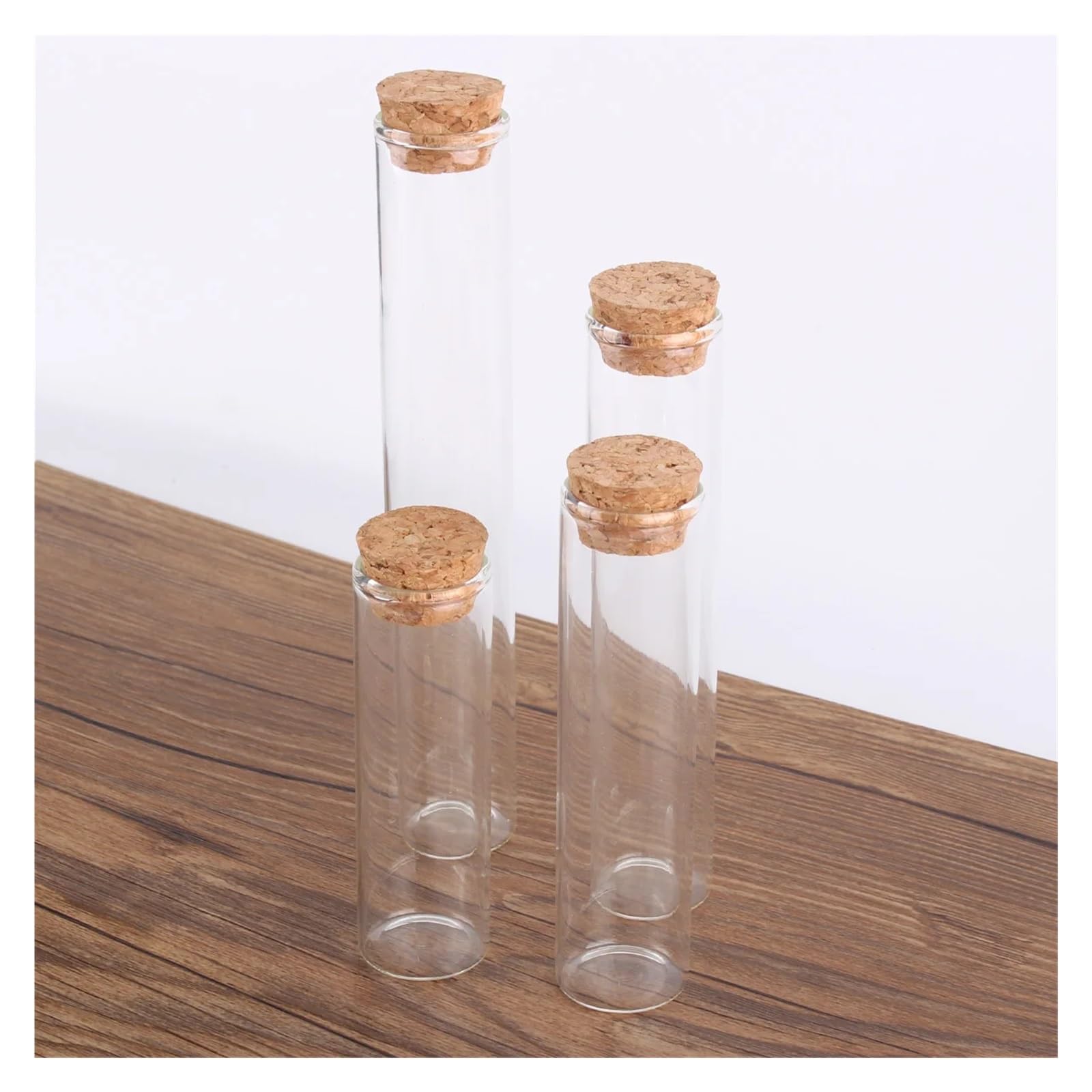 Provette Vetro 24 pz/lotto 30 ml/40 ml/50 ml/60 ml Piccola Provetta di Vetro con Tappo di Sughero Confetti Barattoli for la Cerimonia Nuziale Artigianato FAI DA TE(50ml - 25 x 120mm)