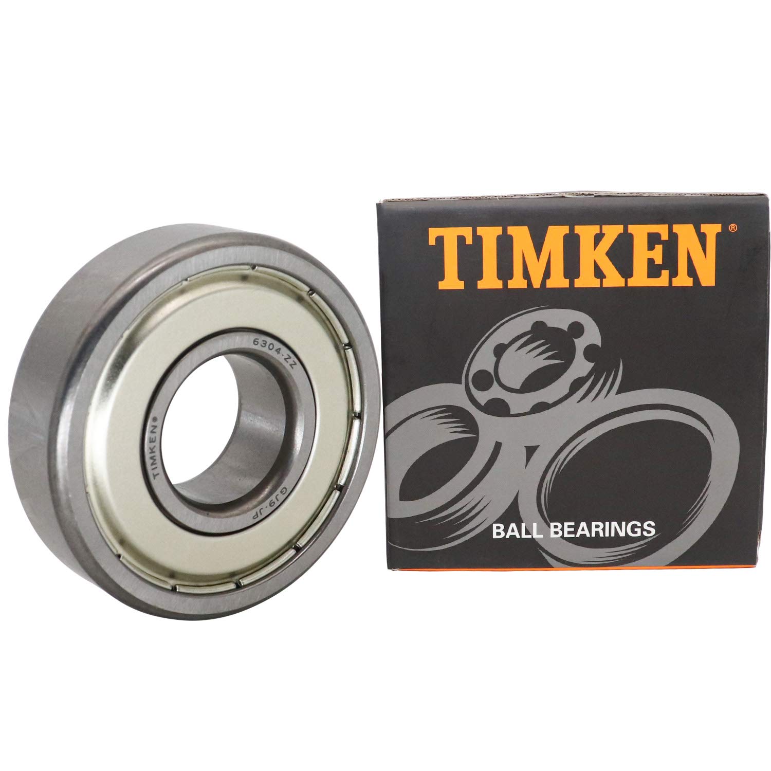Amazon | TIMKEN 6304-ZZ、2個、ダブルメタルシールベアリング