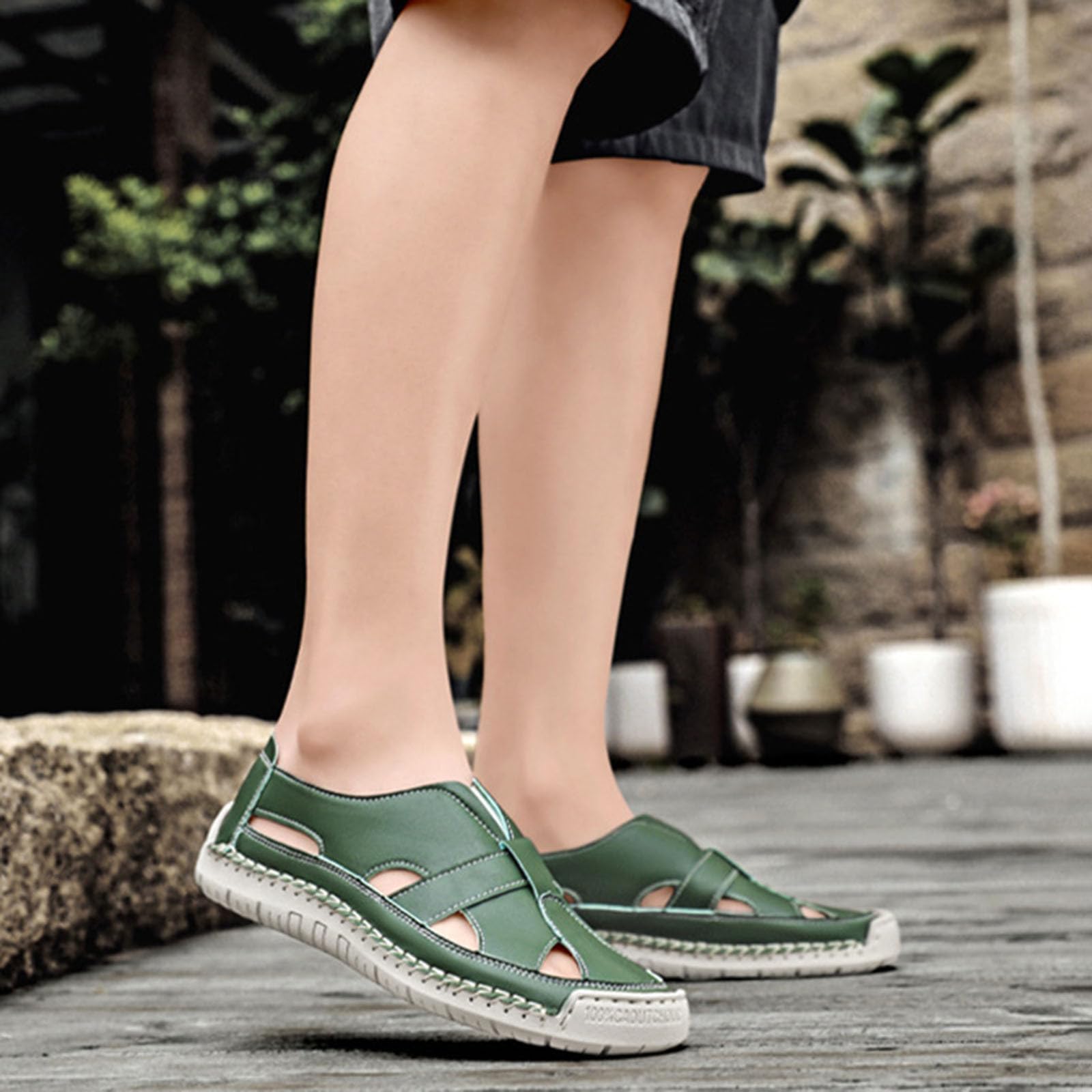 Sandalias Playa Hombre Suela de Goma Malla Transpirable con Bandas Ajustables Senderismo Chanclas Piscina Amortiguado Zapas Calzado Sandalia Antideslizante Comodo para Casual Vacaciones Natacion