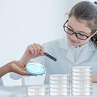 Vista 7 de Xuhal Platos Petri estériles de plástico con tapa de 3.543 in de diámetro x 0.630 in, placa Petri para análisis de laboratorio, experimentos