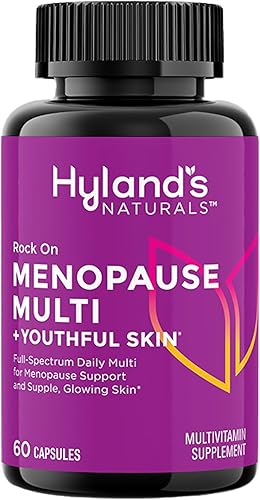 Hyland's Rock On Menopausia and Youth Skin Multivitamínico para mujeres con apoyo inmunológico, 60 cápsulas, alivio de la menopausia para mujeres