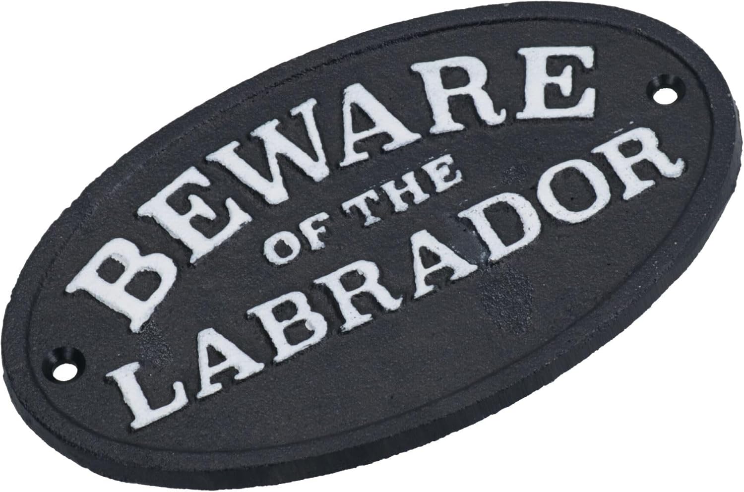 AB Tools Beware The Labrador Dog Black Cast Iron Sign Plaque Door Wall House Gate Post