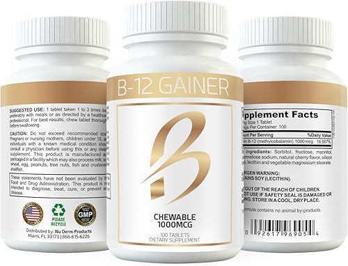 Miniatura 4 de El ganador de peso B-12 masticable absorbe más rápido que las píldoras de aumento de peso para un rápido aumento de peso masivo en hombres y mujeres