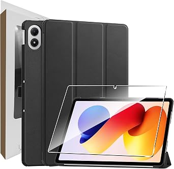 Redmi Pad 2 Pro 12.1 Case, High Quality Hard Shell, Lightweight, High Quality PU, Scratch Resistant, Black for Tablet 12.1"-Black