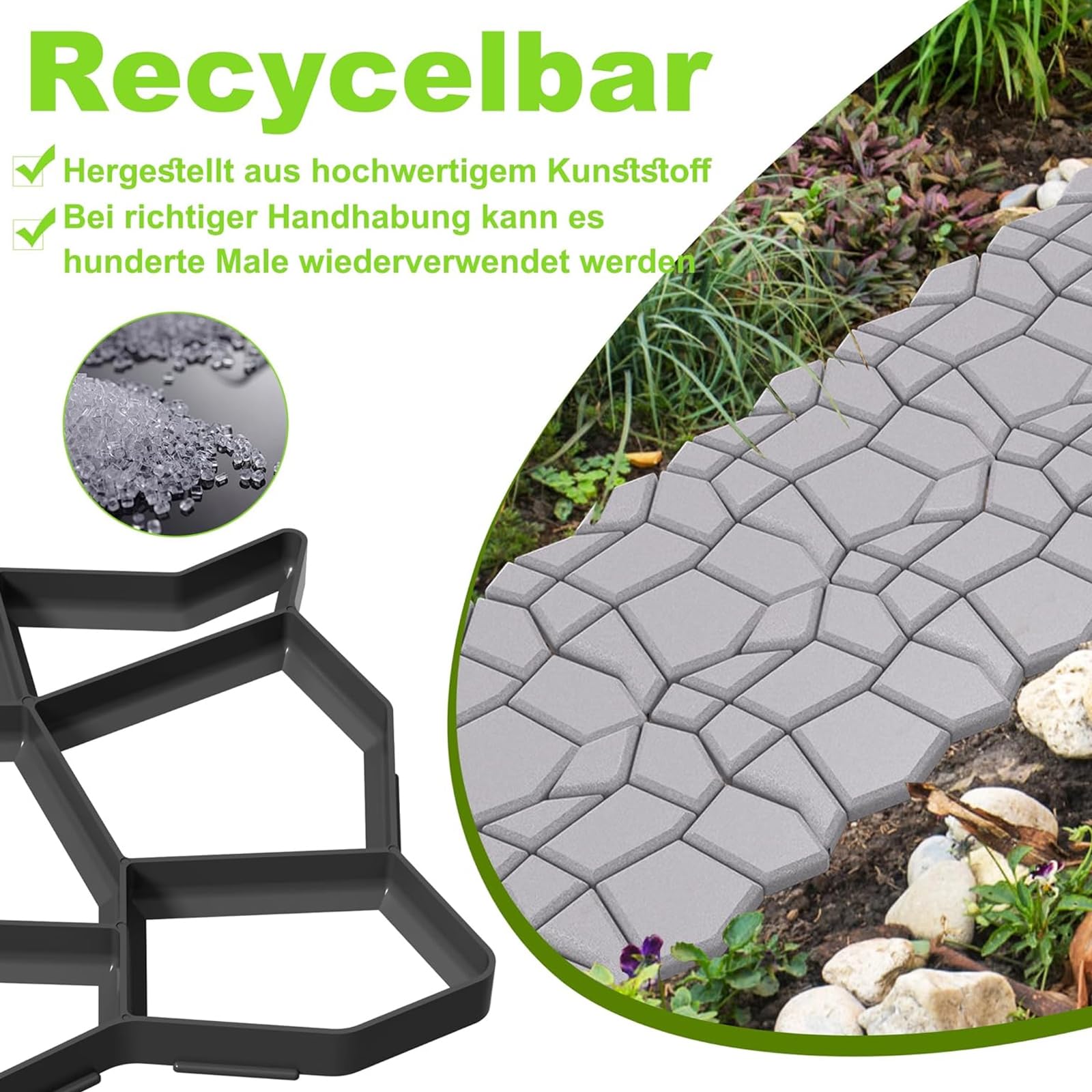 Kraty plastikowe formy do kwadratowych płyt drogowych plastikowe deski tarasowe formy do betonu Forma do chodników D 2 szt