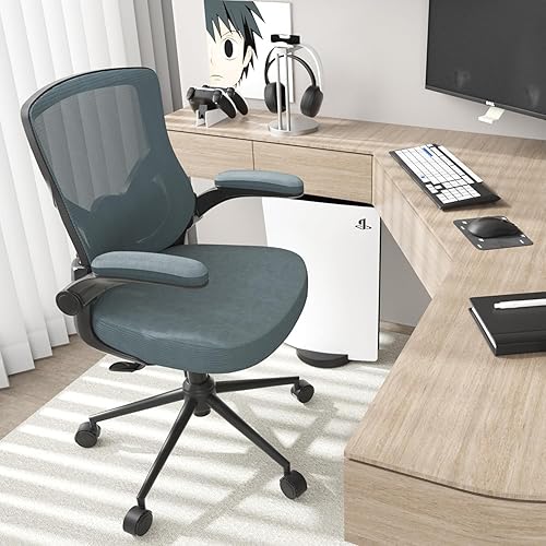 Miniatura 3 de Silla de oficina, silla de escritorio con respaldo alto, altura ajustable y diseño ergonómico, silla de computadora para oficina en casa, soporte