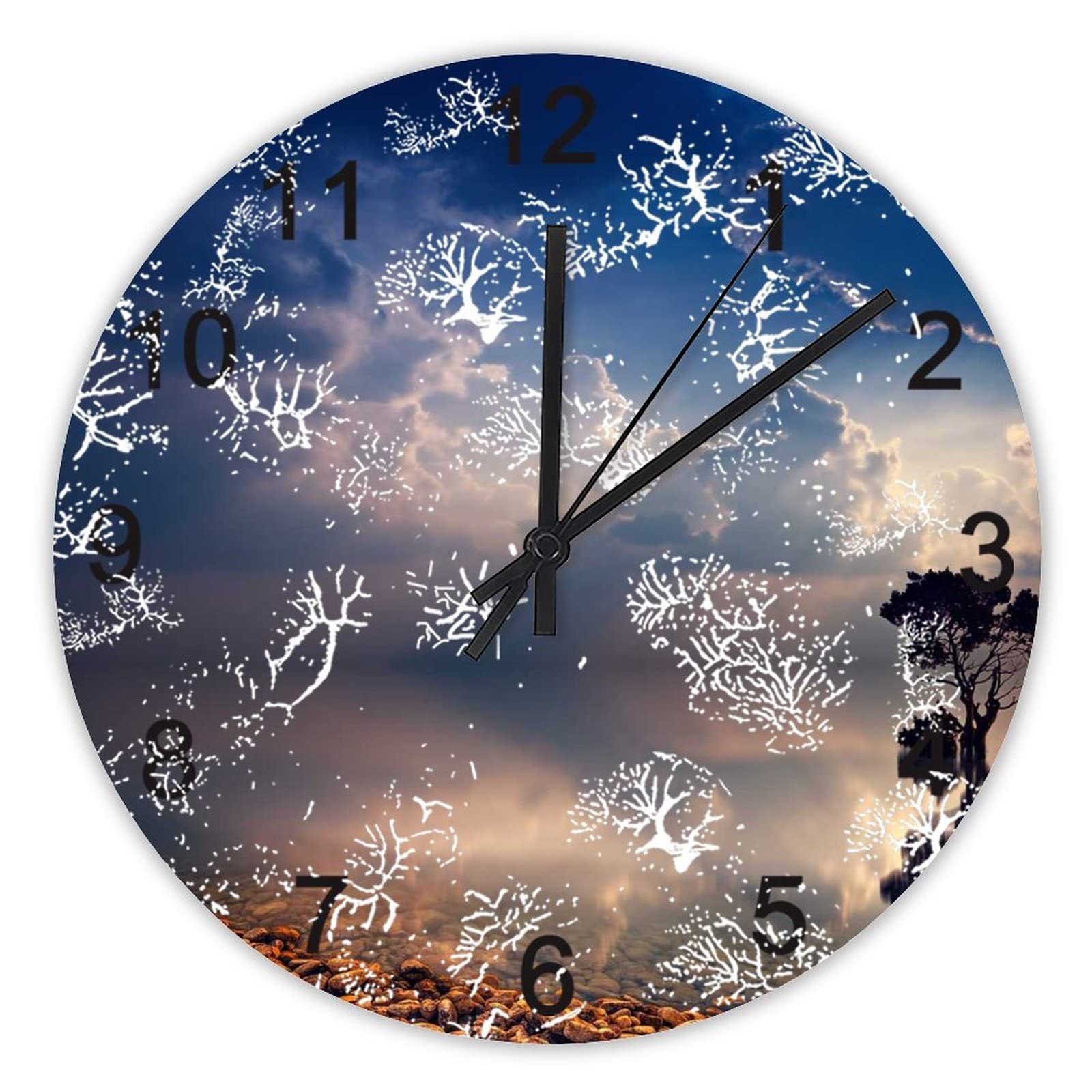Horloge murale silencieuse sans tic-tac 40,6 cm fonctionnement à piles pour maison