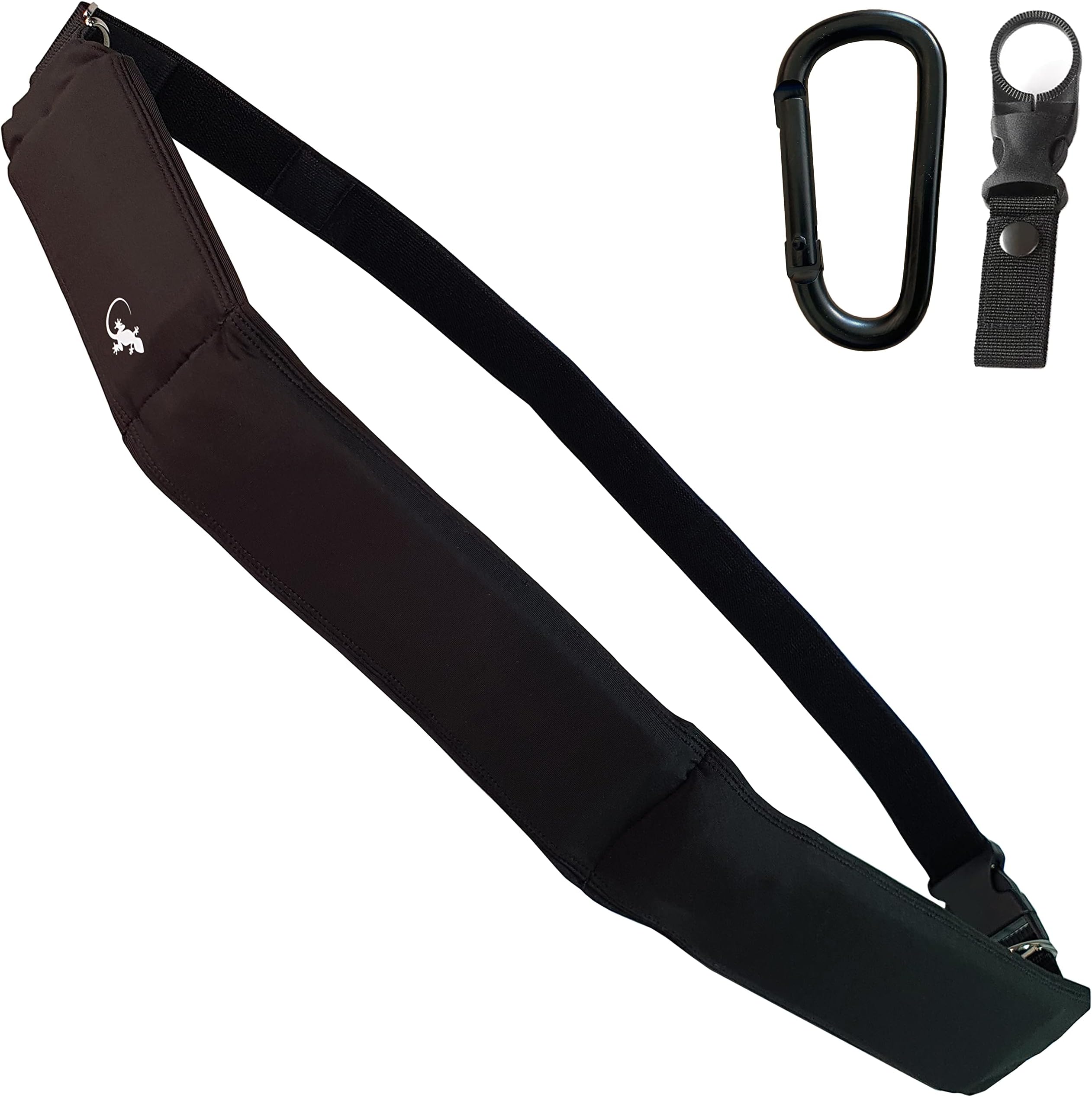Gecko Travel Tech - Xbelt - Cross Body Sling bag - Running Belt for Phones - Travel Money Belt, Fanny and Waist Pack - Over Shoulder Backpack (BLACK WHITE)
