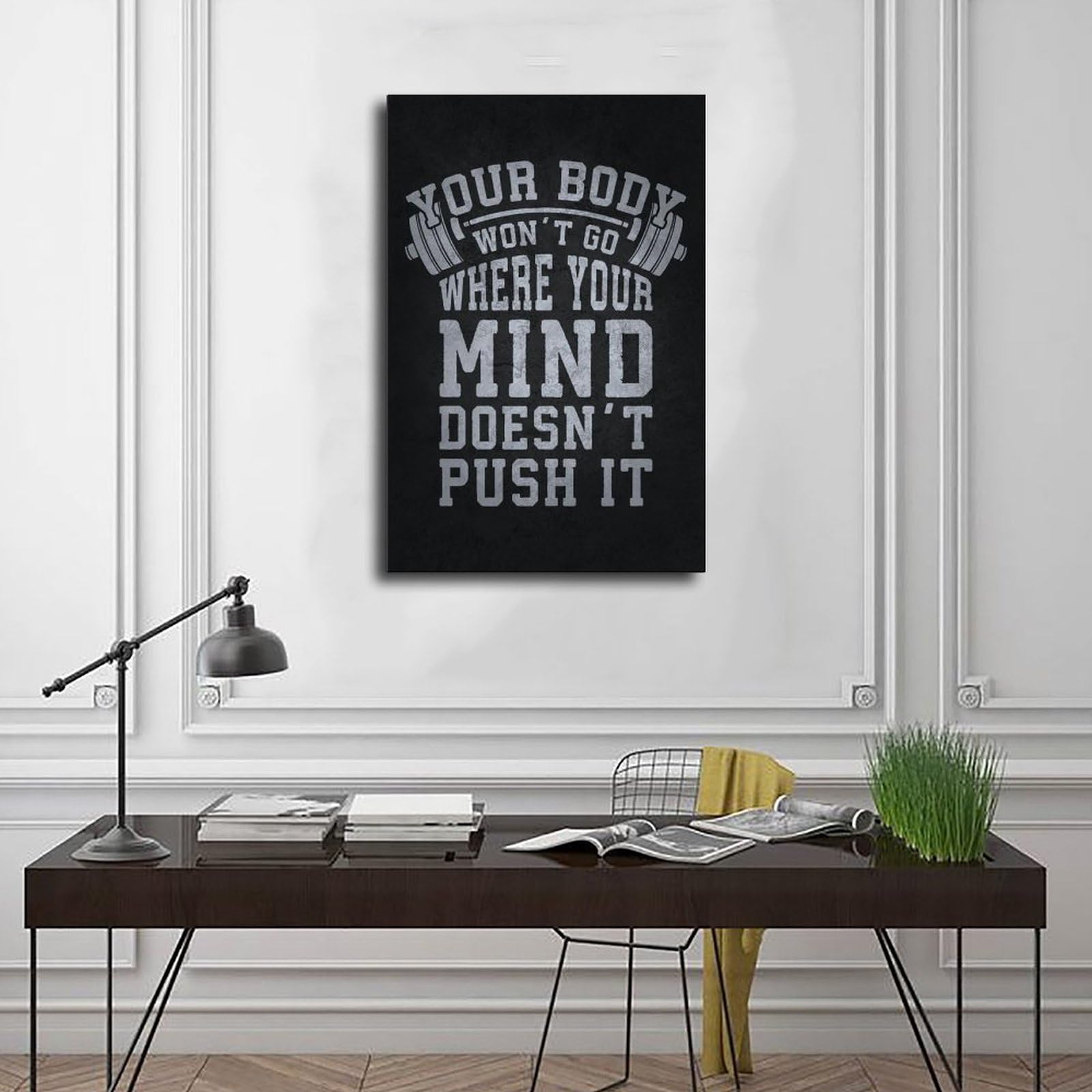Pósteres motivacionales inspiradores para culturismo y entrenamiento físico para hombres y niñas, 50 x 75 cm
