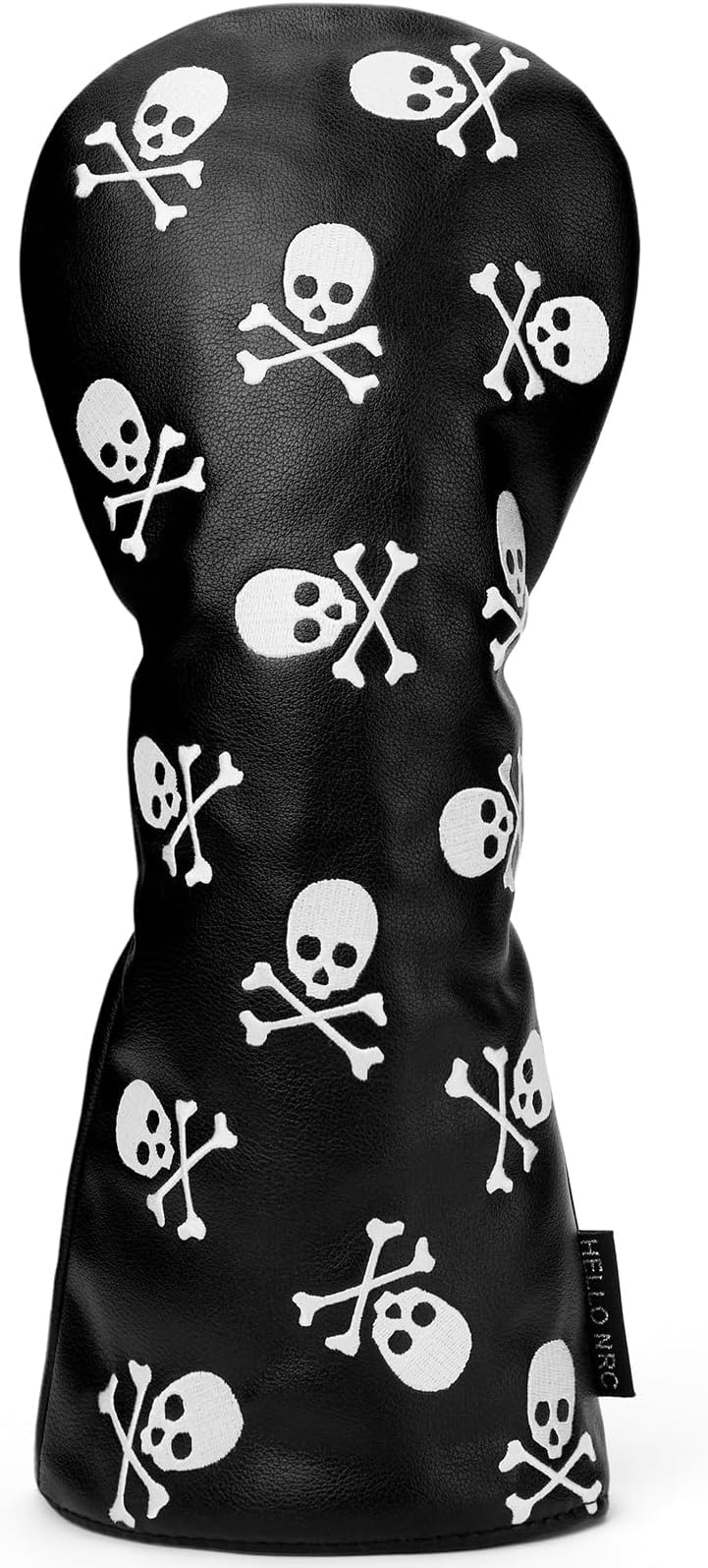 Skeleton Golf Club Skull and Crossbones Driver, Fairway Wood and Hybrid Head Cover PU Leather Headcover, White and Black Available