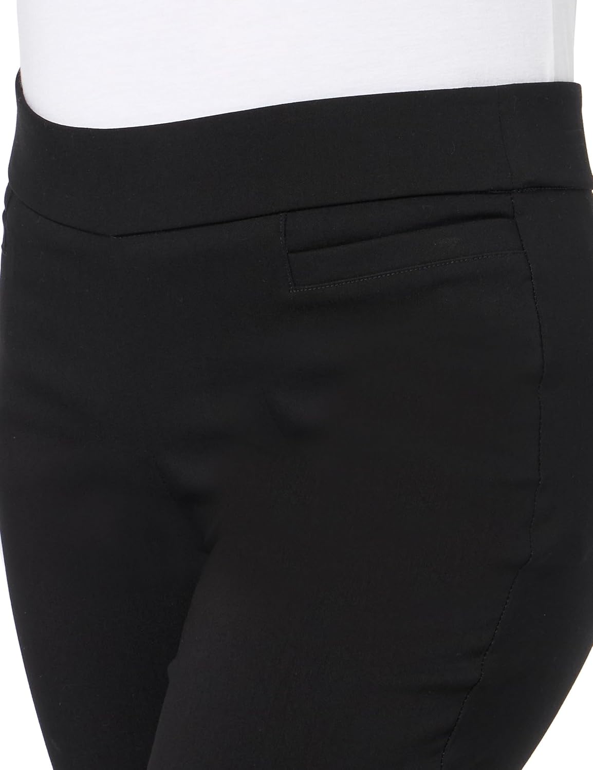 Briggs New York Women's Petite Super Stretch Millennium Welt Pocket Pull On Career Pant - Image 3