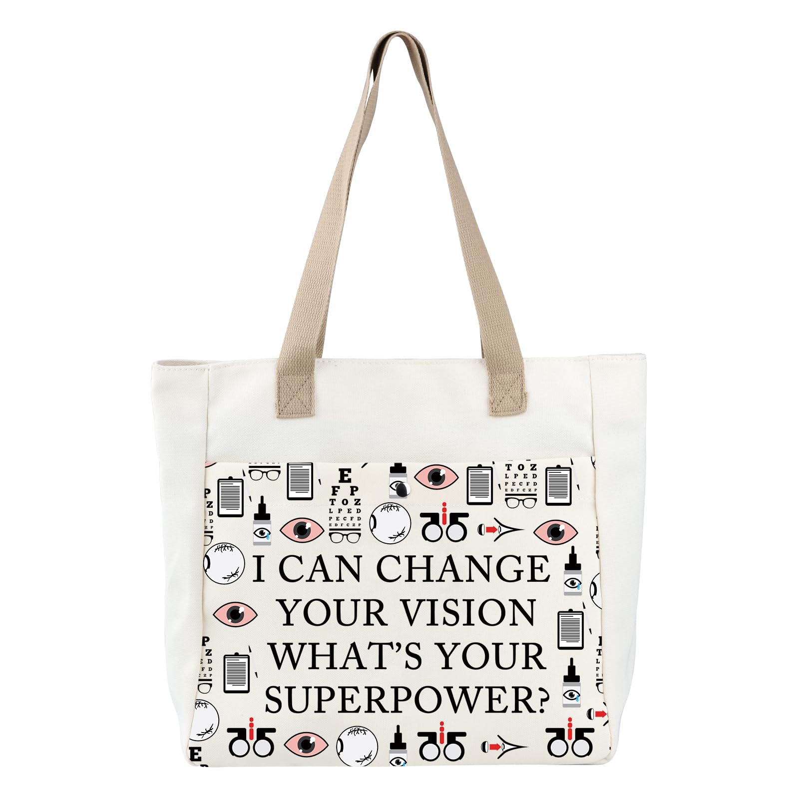 BDPWSS Optometry Tote Bag Optometrist Gift Eye Doctor Vision Gifts For Optician Ophthalmic Assistant Gift Handbag