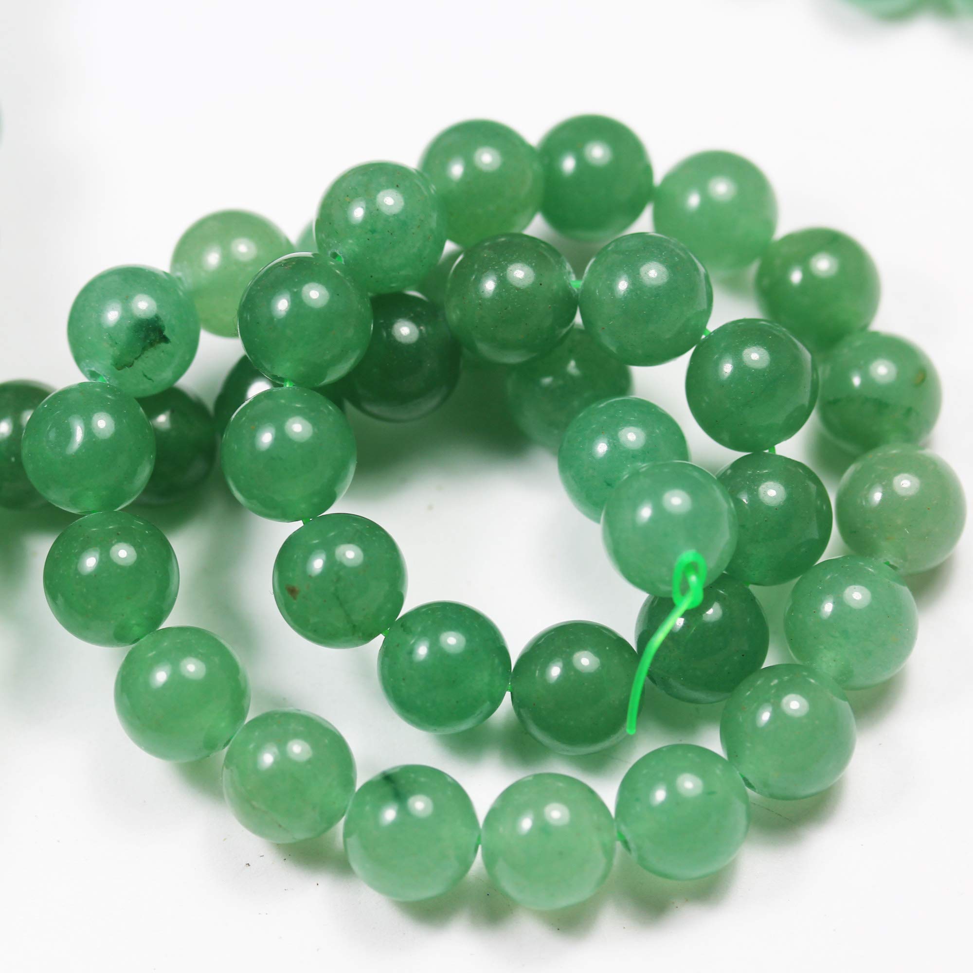 Lot De 22 Perles En Aventurine Naturelle 8mm – Pierre Fine – Pour Création Bijoux