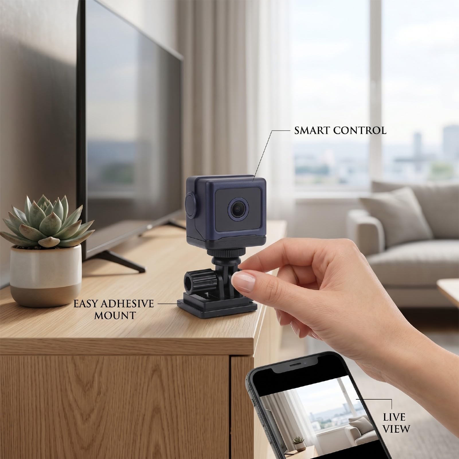 Annadue Telecamera di Sicurezza 1080P, WiFi 2.4GHz con Rilevamento