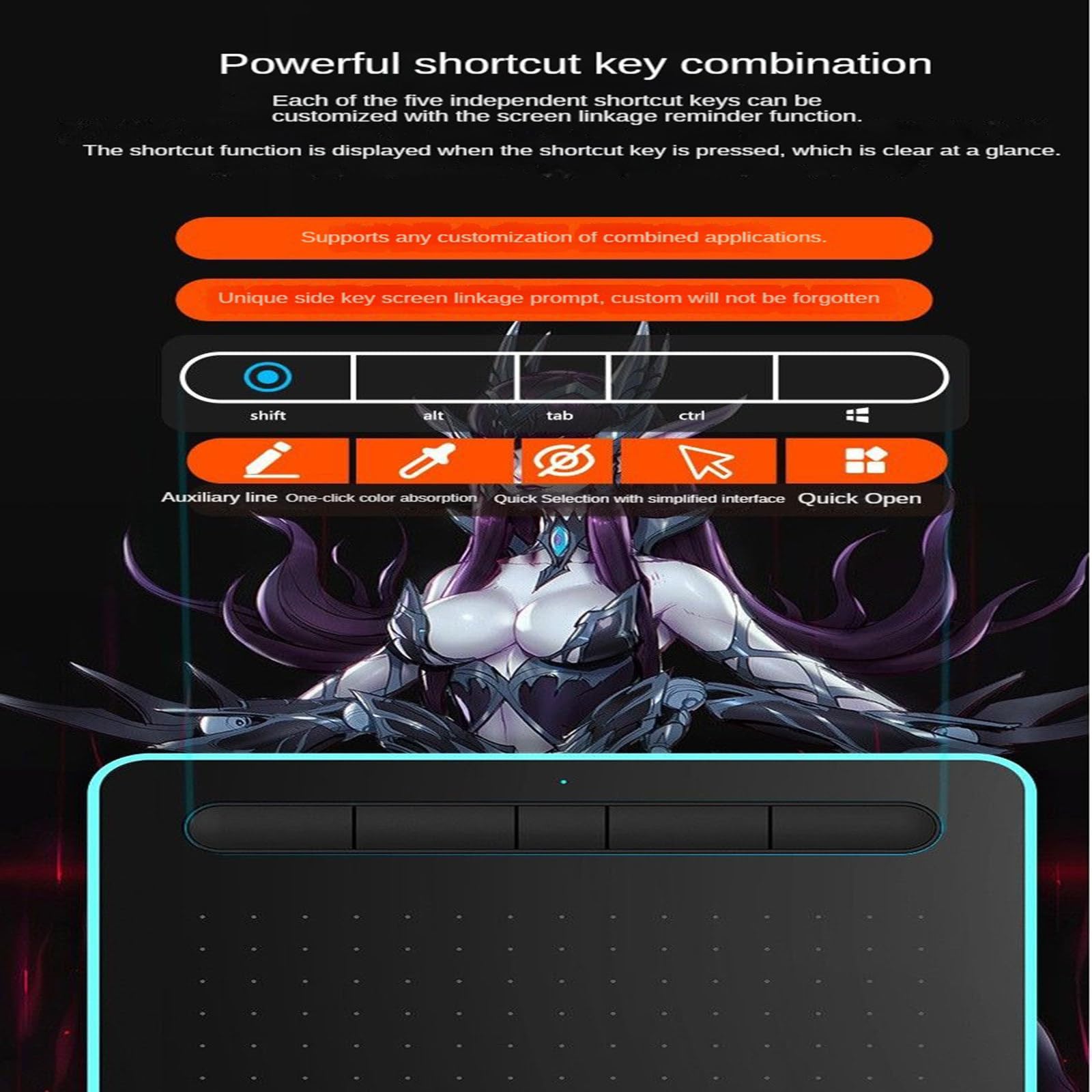Tablet da Disegno Digitale passivo Tablet per Computer dal Vivo Che può Essere collegato a Un Telefono Cellulare per la Progettazione e Il Disegno,Blue