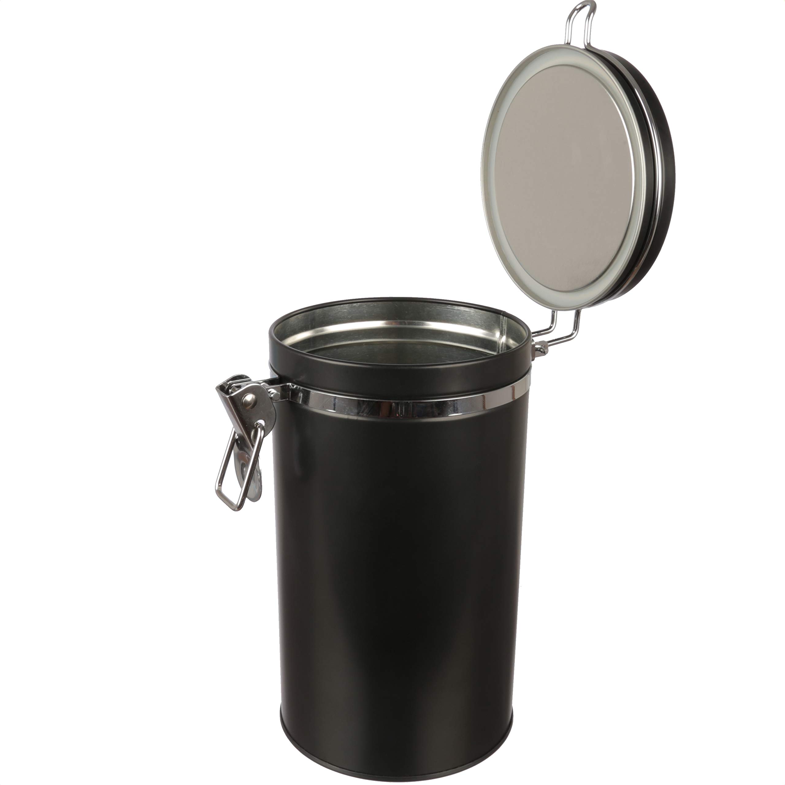Kaffeedose/Vorratsdose mit Bügelverschluss und Silikondichtung, luftdicht aus Metall für 500g Kaffeepulver | 20 x 10.4cm (H,ø) | auch ideal als Mehl- oder Reisdose