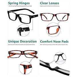 Eyekepper Vintage Reading Glasses for Men - 3 Pairs Black and 2 Pairs Tortoise - Spring Hinges Classic Readers +4.00