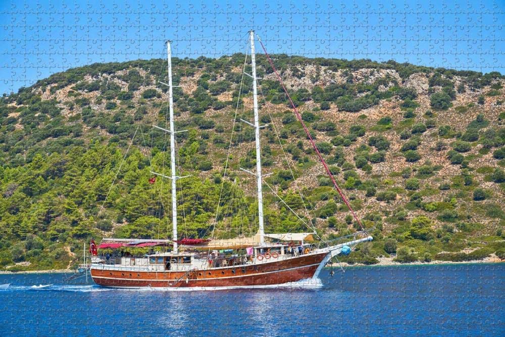Jigsaw Puzzle for Adults Marmaris Marina Mugla Turkey Puzzle 1000 Piece Wooden Travel Souvenir Gift