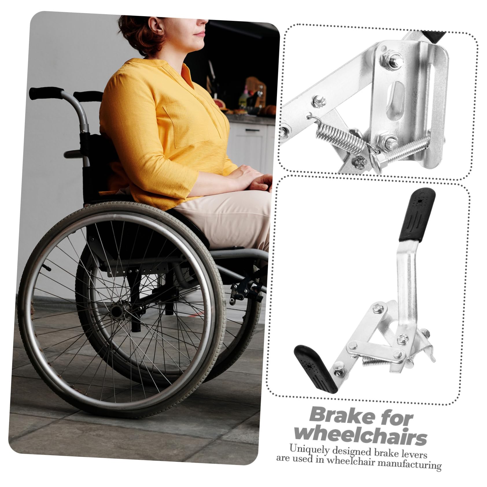Amazon | SEWOART 車椅子用ブレーキレバーセット 金属製滑り止めハンド