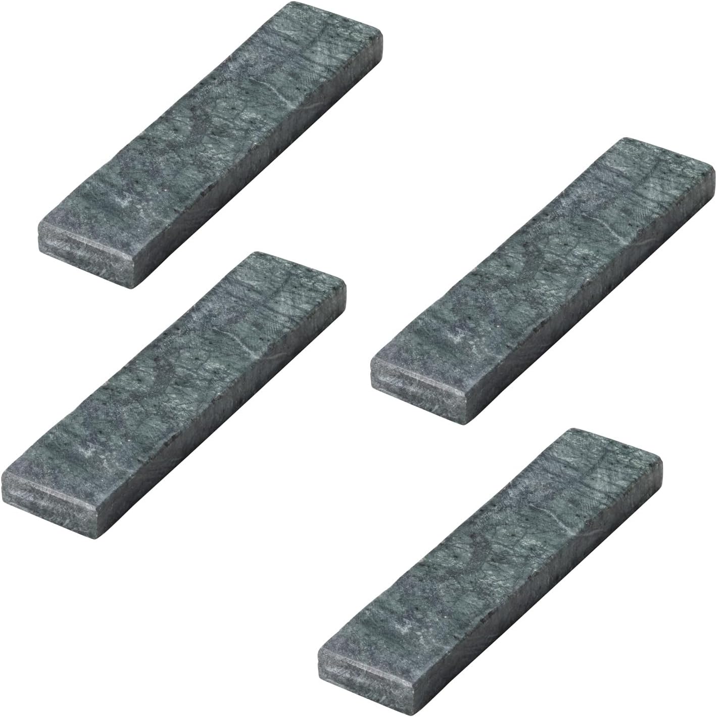 Koyo Pottery R3050081 Natural Stone, Green Marble, 4.3 inches (11 cm), Cutlery Rest, Set of 4