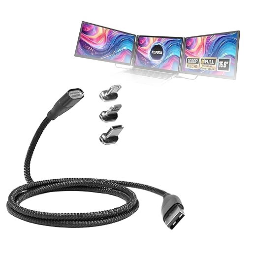 Cable de Carga y Datos Magnético 100W USB-C y Micro USB