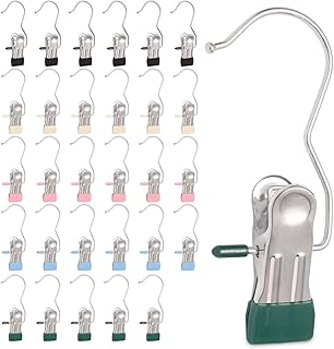 30 Pack Heavy Hanger Clips for Closet, Laundry Hooks Hanging Clips with, Clothespin for