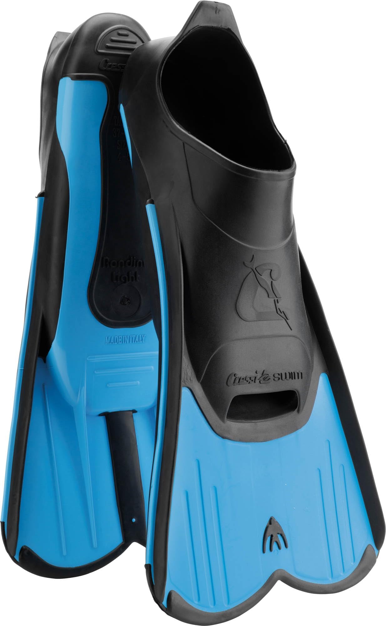 CRESSI Light Fins - Powerful Short Fins for Swimming and Snorkeling, Muscle Conditioning and Physical, Lightweight, Unisex Travel Fins