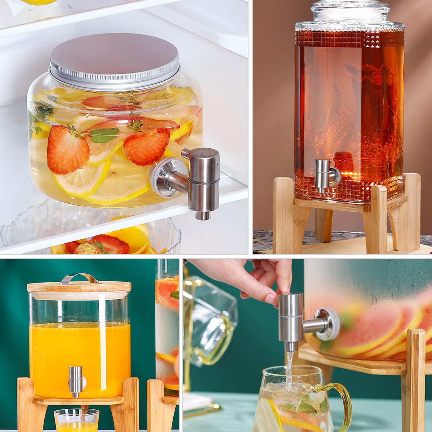 1er Pack Edelstahl Zapfhahn für Getränkespender, Edelstahl Getränkespender Ersatzzapfhahn, Bierzapfhahn für Zuhause Party - 5