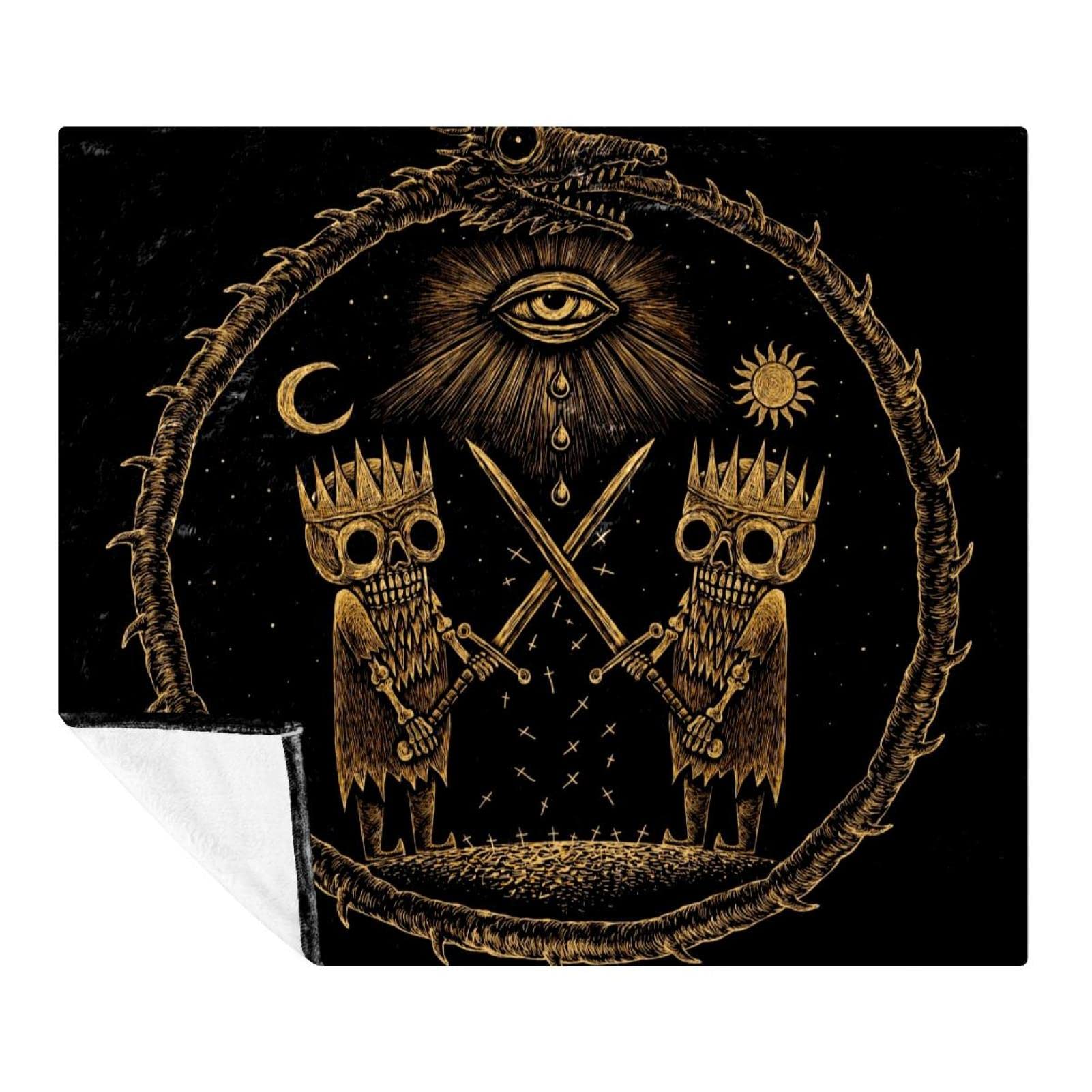 Couverture polaire War Of Skeleton Kings douce et chaude en microfibre pour lit et canapé