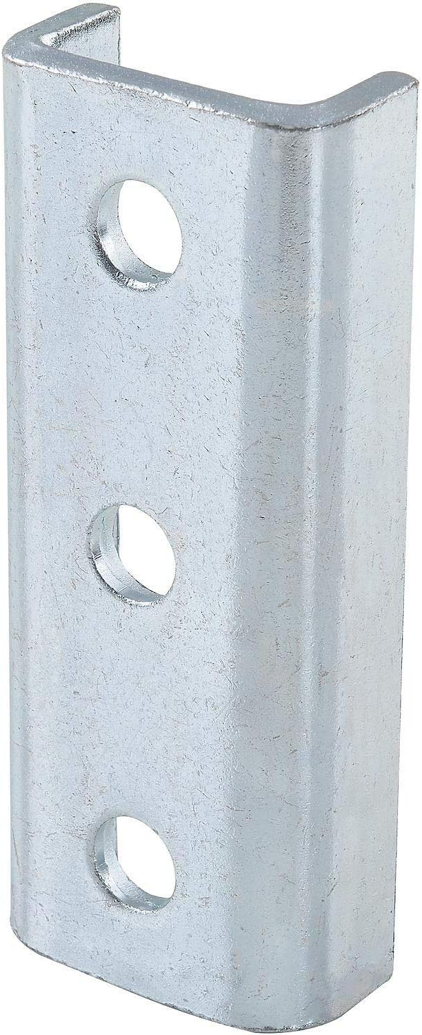 Global Industrial 5-3/8 U Fitting, 3 Hole, Electro-Galvanized Zinc, For 1-5/8 x 1-5/8 Channel, Lot of 4