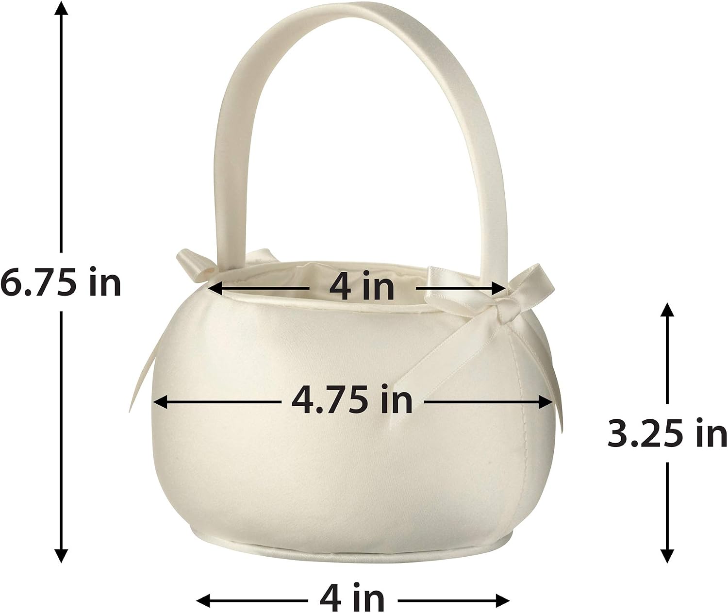 Lillian Rose Petite Ivory Satin Flower Girl Basket (FB406 I)