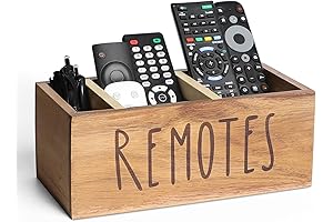Acacia Wood Remote Control Holder- Perfect for Your Farmhouse Decor