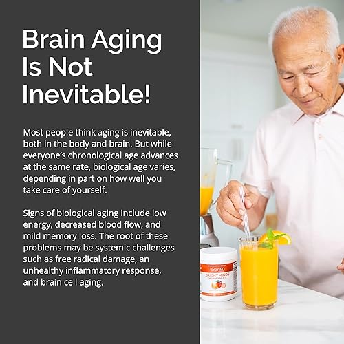 Miniatura 6 de Dr Amen BRAINMD Bright Minds Memory Multi, sabor naranja y mango, polvo de 5.4 onzas, multivitamínico y soporte de memoria, sin gluten, sin azúcar,
