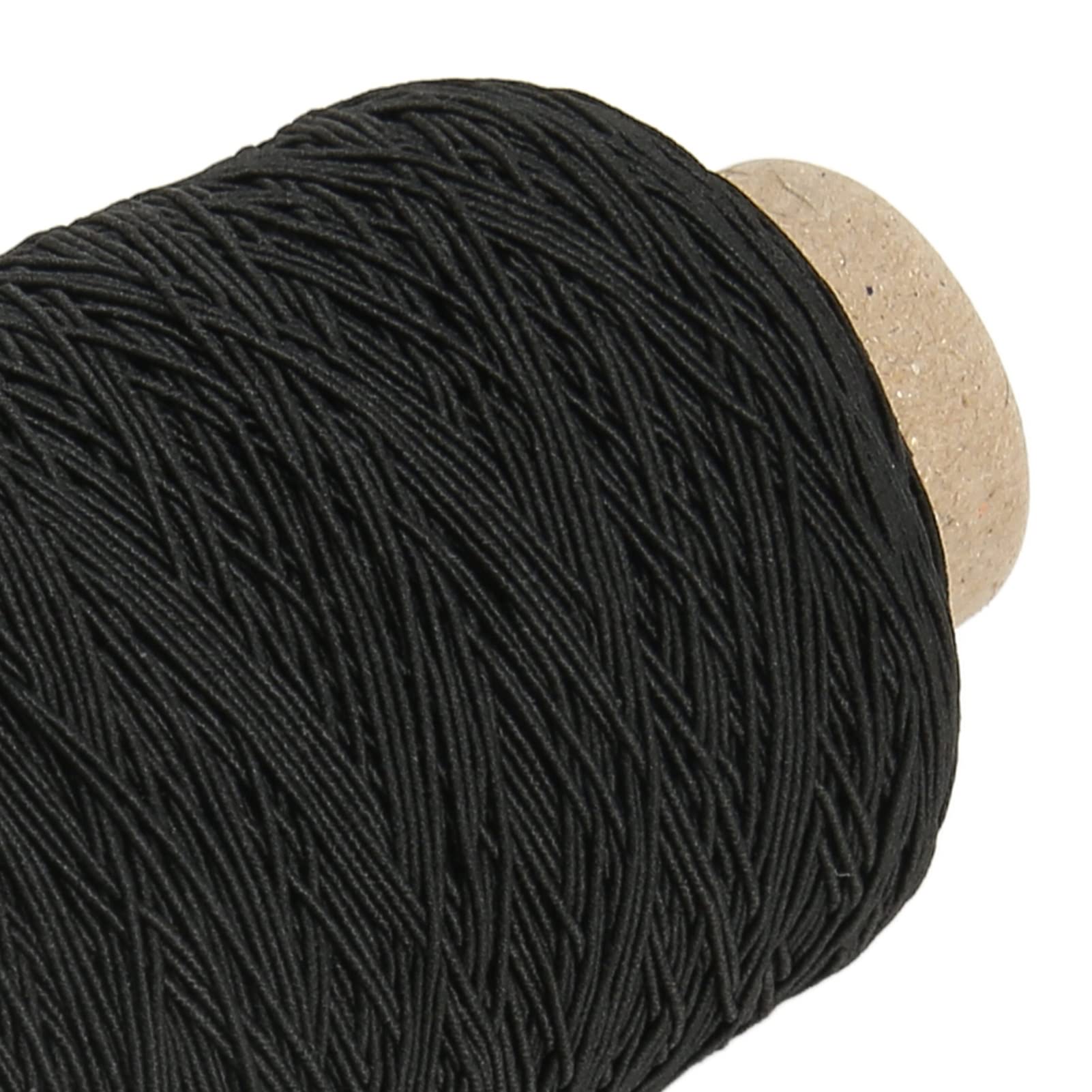 Elastic Cord, Black Elastic String Jewelry Stretchy Bracelet, Good Elasticity, Easy to Use, Thread, Enjoy DIY, Made of Polyester, Multi Purpose, Easy to Cut and Knot, for