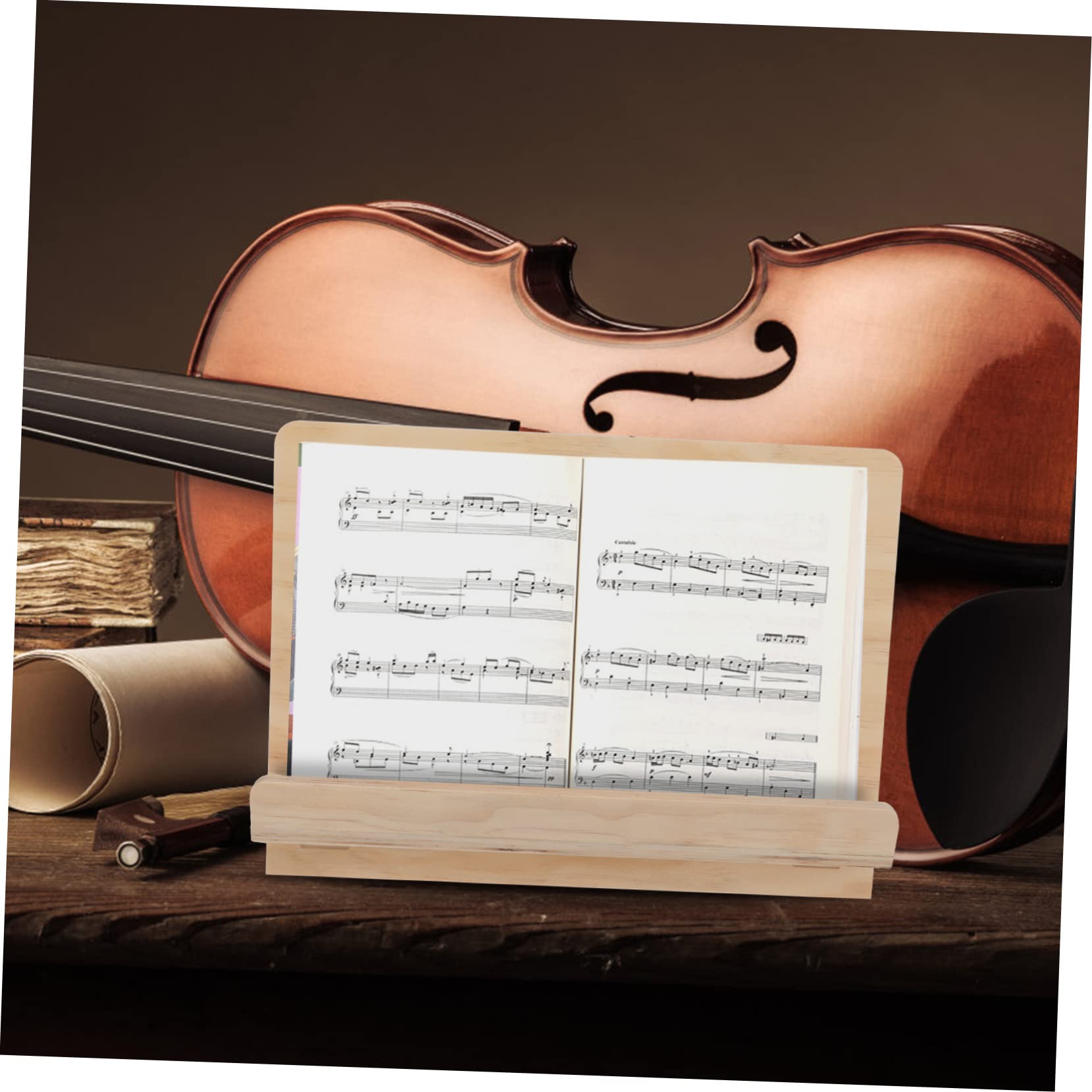 GOOHOCHY Portable Music Stand Detachable Tabletop Music Score Rack for Easy Reading Height Compact Playing and Working