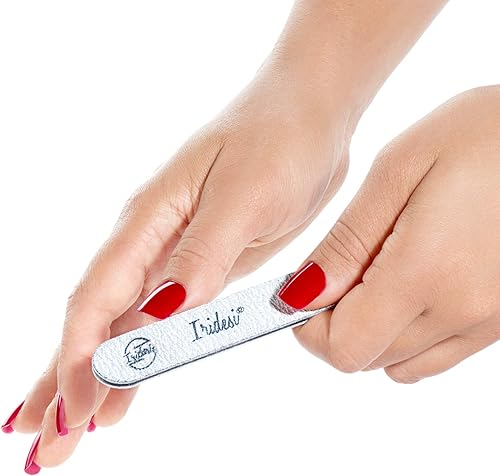 Miniatura 8 de Mini lima de uñas gris cebra salón tablero 35 pulgadas de largo por 75 pulgadas de ancho calidad profesional Paquete de 50