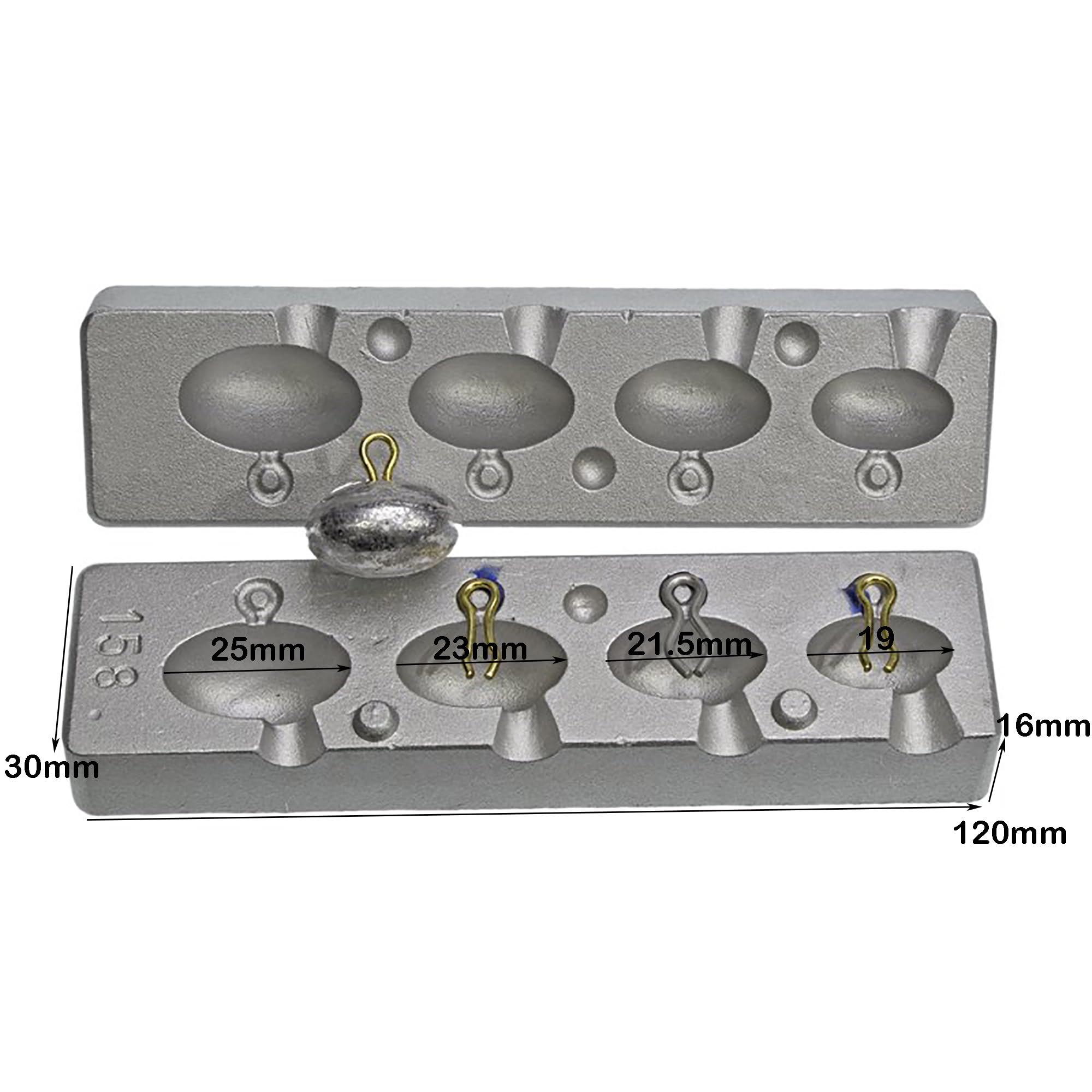 Tondo Backweight Sinker Pesca stampo 25-35-40-50g Carp Fishing
