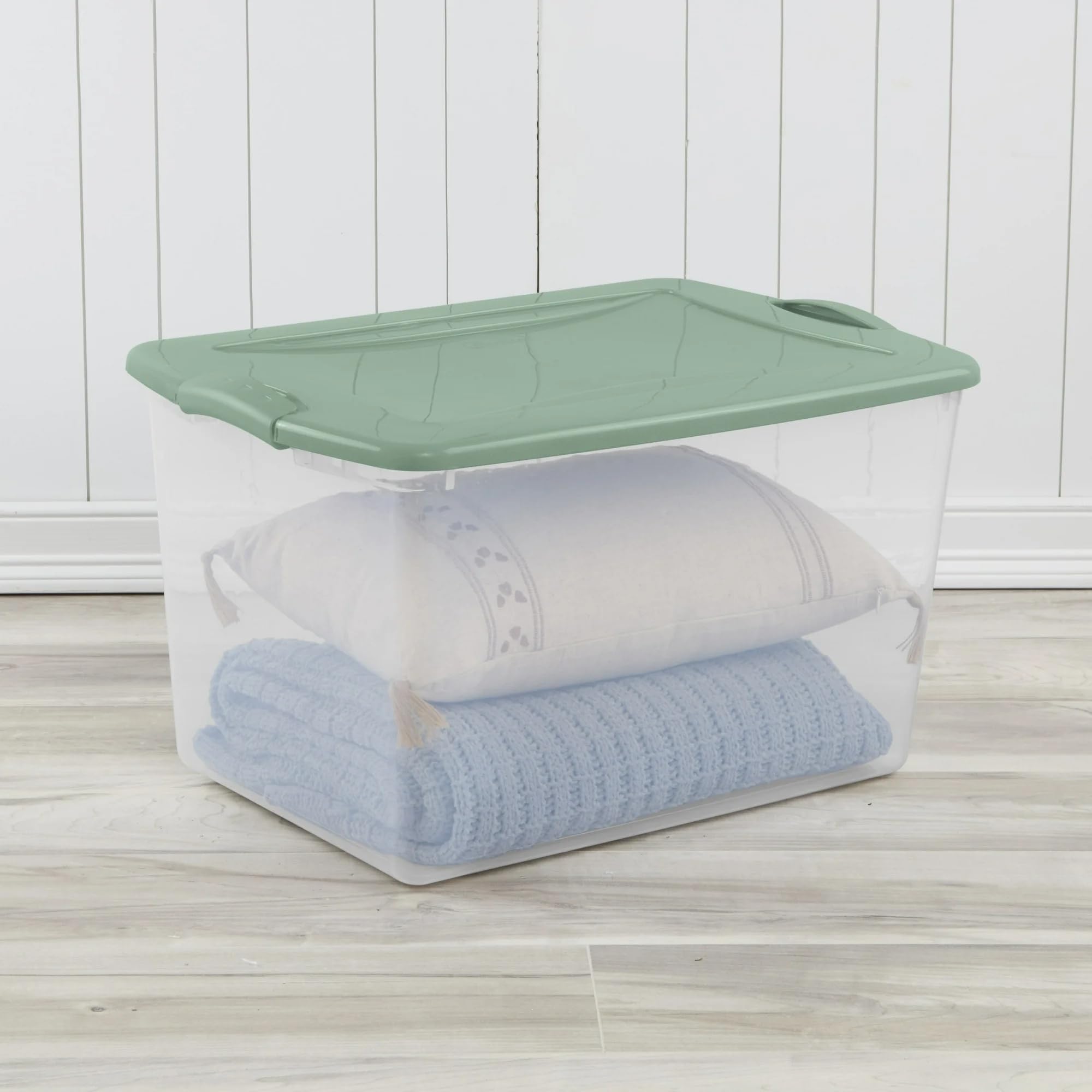 Amazon.com - Storage Bin 66 Qt ClearView Latch Storage Box Plastic