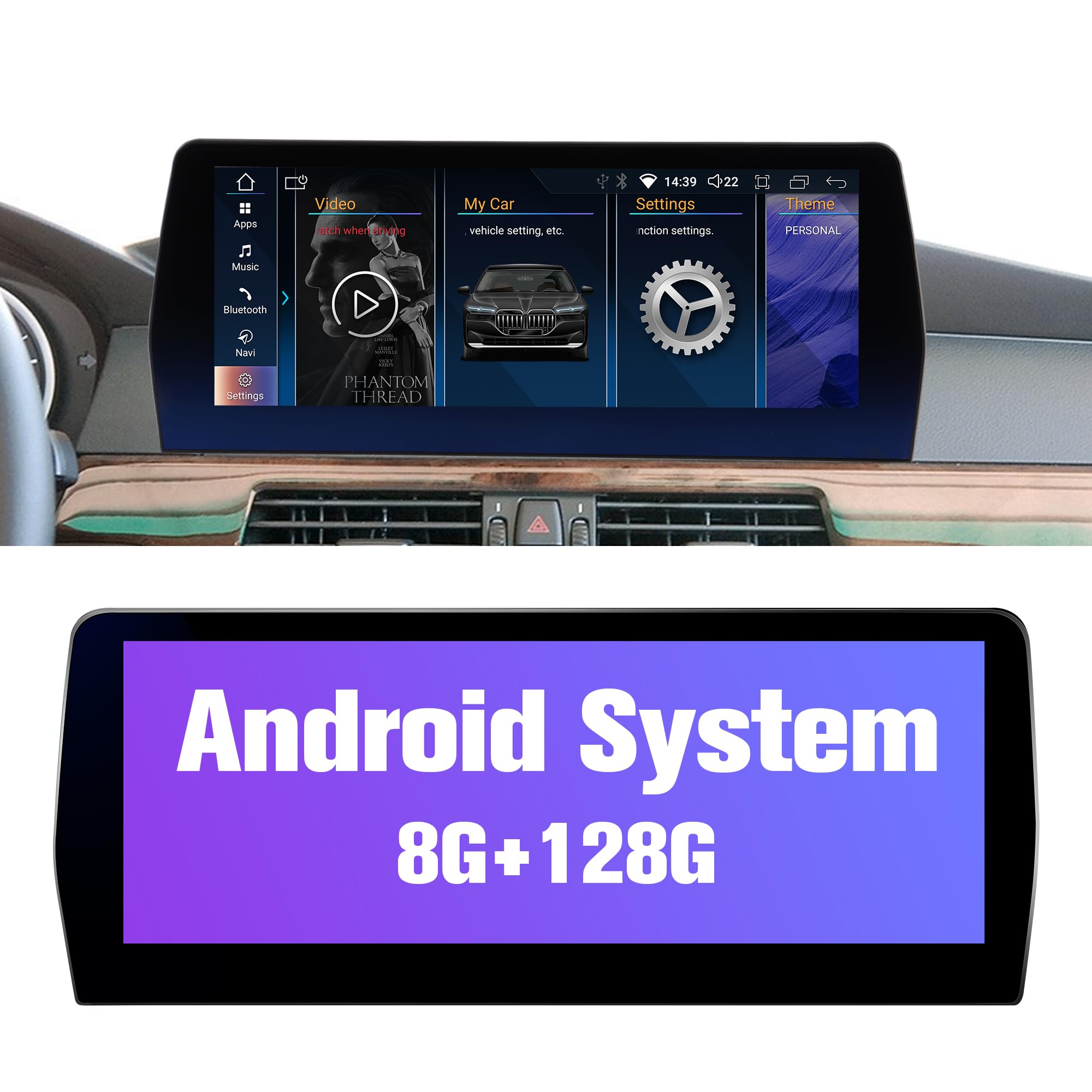 Pioowirk 12.3 inch Android Car Head Unit