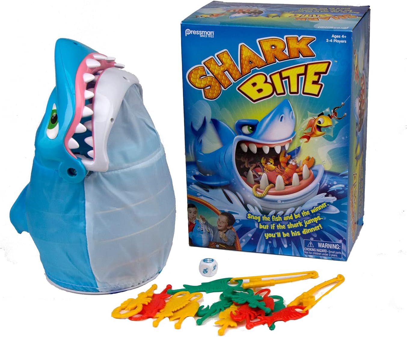 Pressman Shark Bite with Bonus Let's Go Fishin' Card Game (Amazon Exclusive) (181503)