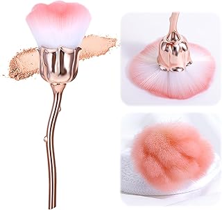 1 cepillo para plumero de uñas, rosa suave, p...