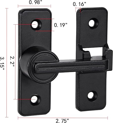 Miniatura 2 de Paquete de 2 cierres pesados para puertas correderas, cerradura de seguridad para puertas correderas para armarios, baño, jardín, ventana, garaje