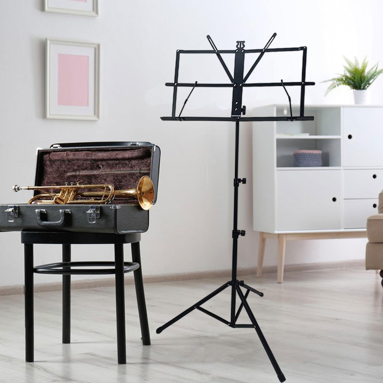 MagiDeal Stand di, supporto per clip di foglio, moderno e leggero Libro musicale ad altezza regolabile in altezza per musicisti Ukulele Player