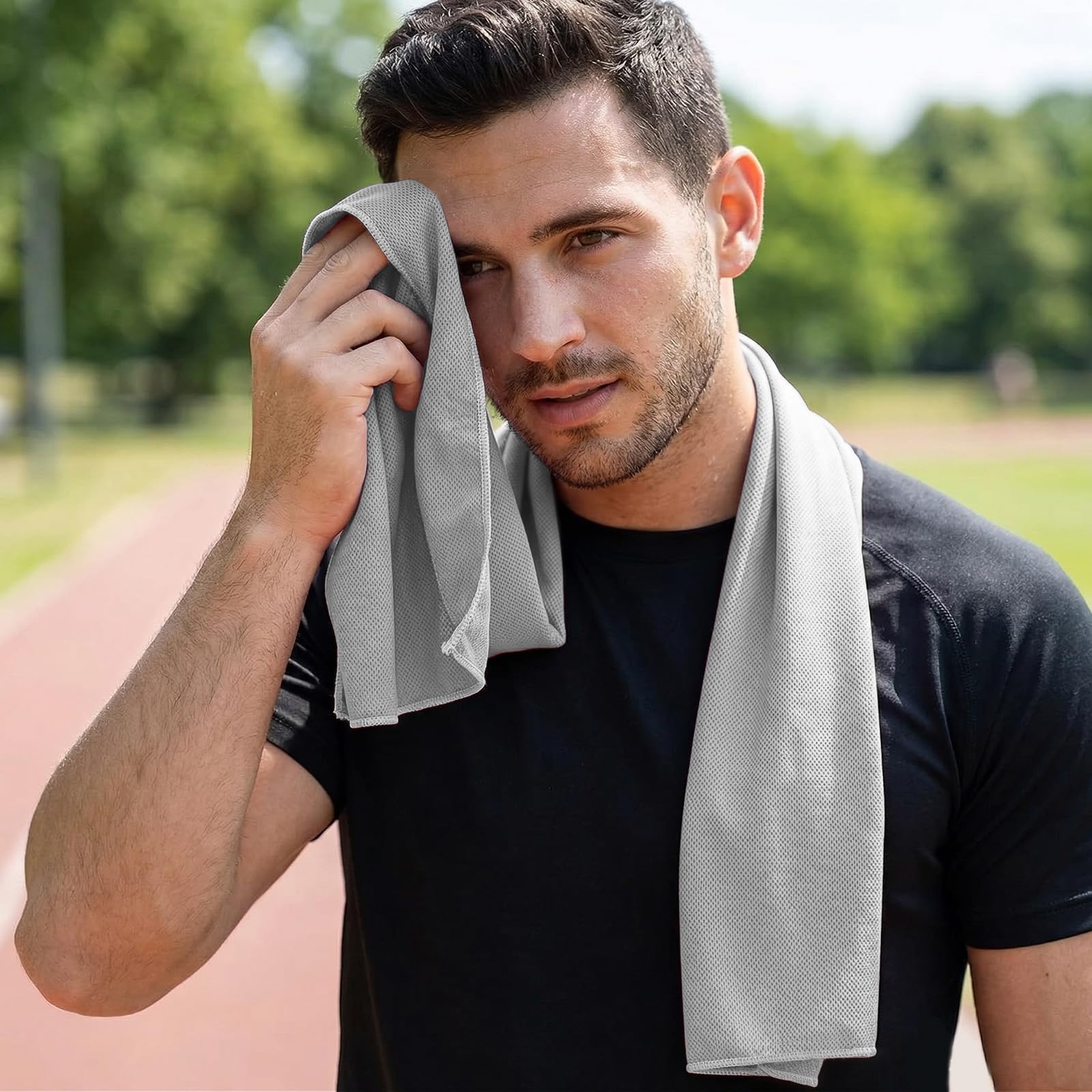 Serviette de Refroidissement, Serviettes Rafraîchissantes, Serviette Rafraîchissante, Serviettes de Sport, Serviette Rafraîchir Cou pour Fitness Randonnée Camping Course Tennis Voyages Yoga Golf (F)