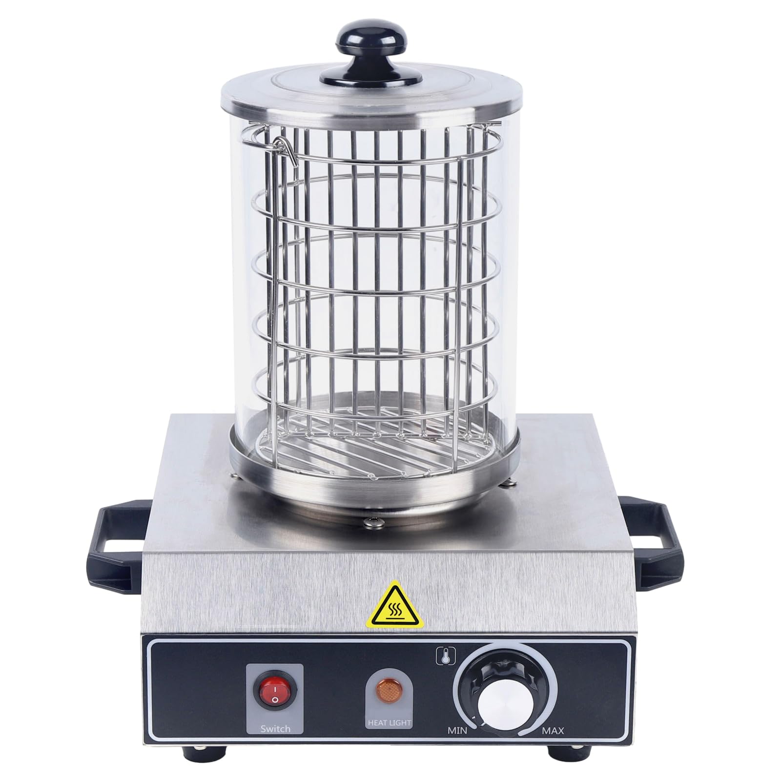 Hervidor de salchichas eléctrico, 350 W Hot Dog Maker 30-85 ℃ Temperatura ajustable, calentador de salchichas comercial para calentar y almacenar perro caliente