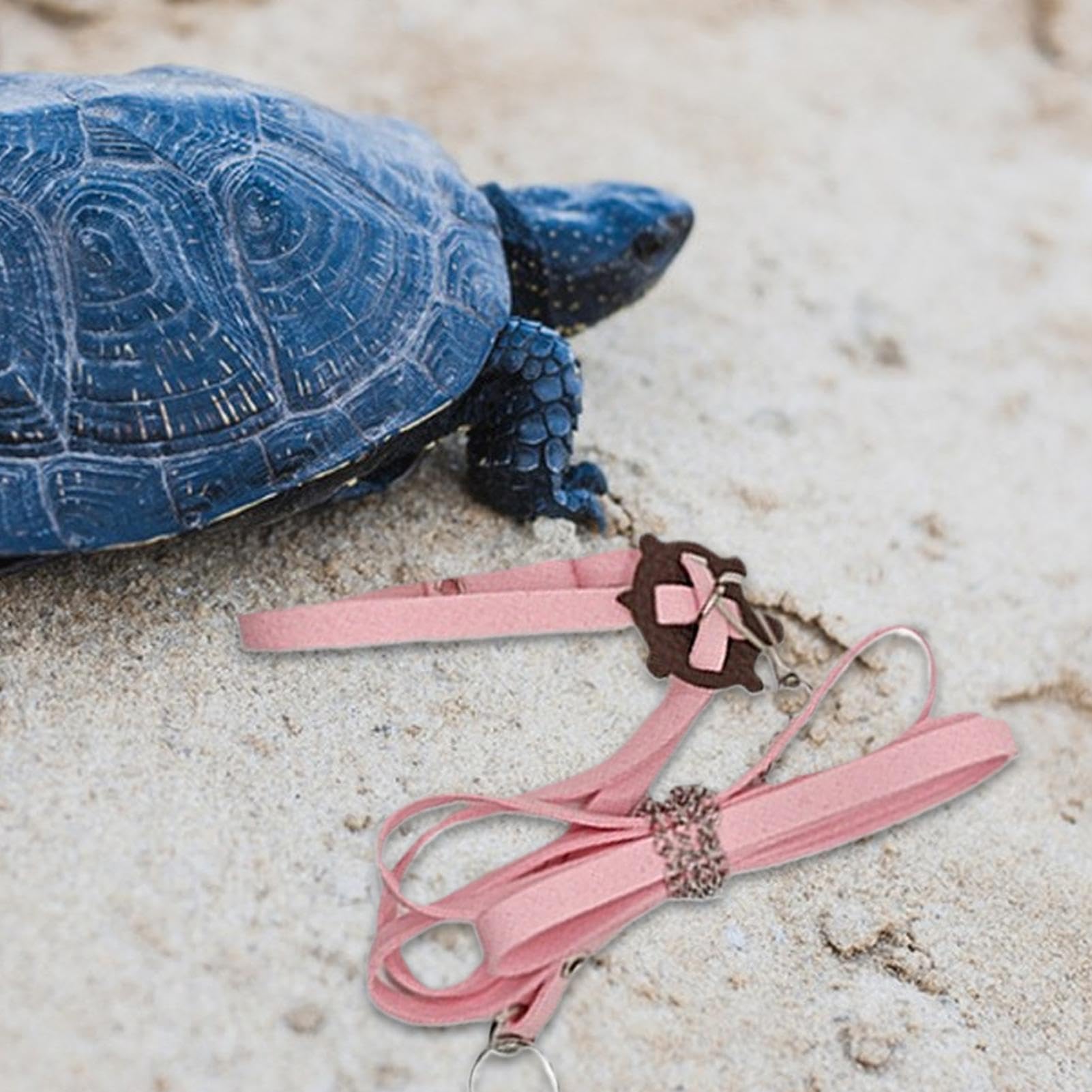 Hundegeschirr für Schildkröten, für Spaziergänge im Freien, verstellbarer Brustgurt, Gelb / Hellrot, ausbruchsicher, kleine Schildkrötenleine für Reptilienkäfig, Reisezubehör