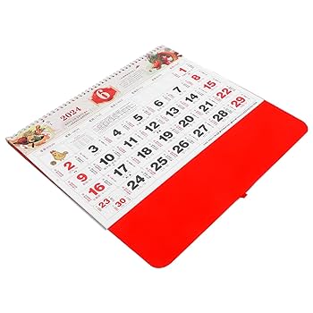 COM. Calendar 2024年サイン入り 2024 Year Calendar 2024 Chinese New Year Dragon Year Wall