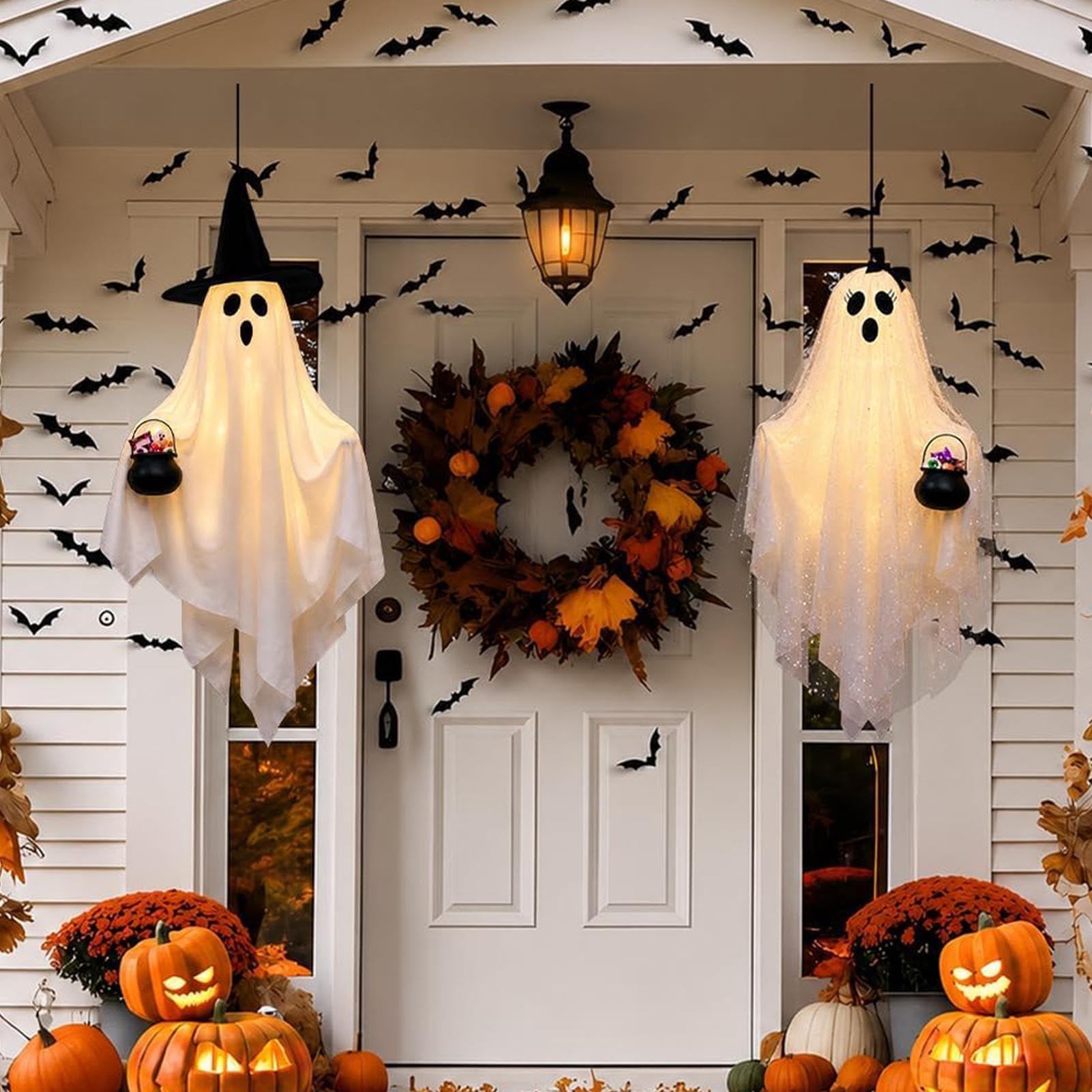 Decorazioni Di Halloween Fantasma 2 Pezzi Decorazioni Luminose Spaventose