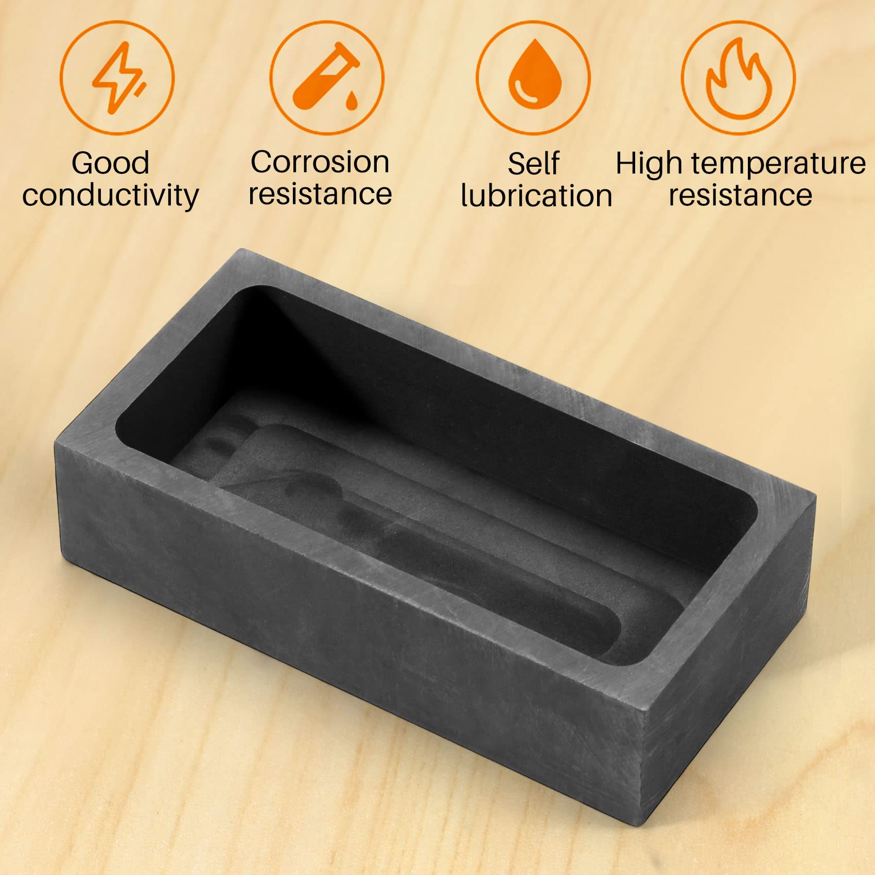 Stampo Per Lingotti In Grafite 1000g/500g - Per Fusione Oro, Argento E Metalli Non Ferrosi - Foto 10