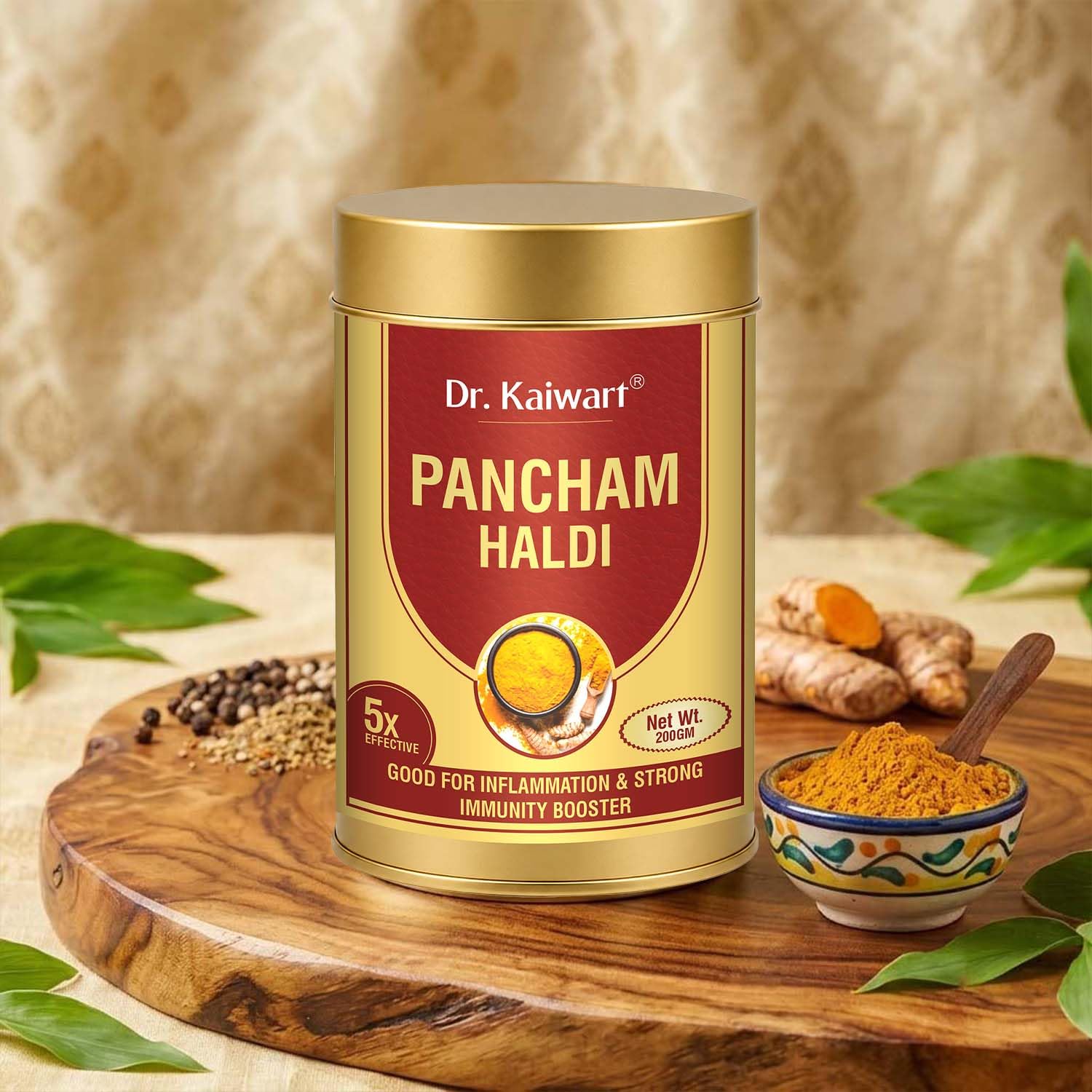 Pancham Haldi | 5-in-1 Turmeric Powder | Ayurvedic Herbal Blend | Natural Curcumin | Daily Health & Wellness Support | 200g — Amazon image 2